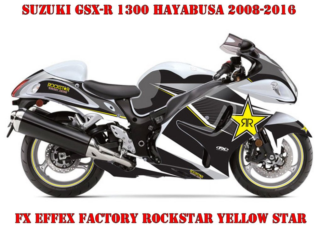 Rockstar Yellow Star für Suzuki GSX-R 1300 Hayabusa 2008-2018